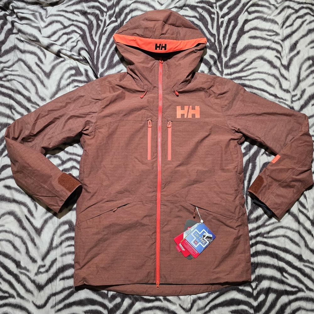 New Helly Hansen Garibaldi 2.0 insulated ski jacket mens XL redwood